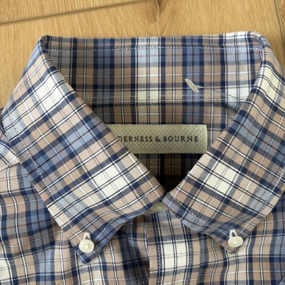 Holderness & Bourne Shirt Mens Sz Large The Andrews Tailored Fit Stretch Plaid - Picture 2 of 3